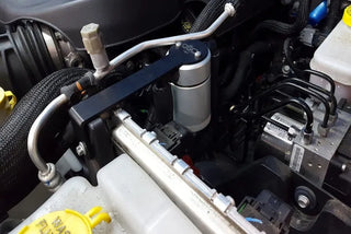J&L 3.0 Oil Separator Clear Anodized (DRIVER): Jeep Wrangler JK 3.6L 2012-2018