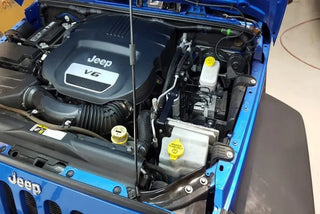 J&L 3.0 Oil Separator Clear Anodized (DRIVER): Jeep Wrangler JK 3.6L 2012-2018