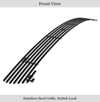 APS Black Stainless Upper Billet Grille: Dodge Charger V8 2015 - 2018