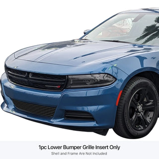 APS Black SS Lower Billet Grille (FRONT): Dodge Charger GT / SXT (15-23) w/o Adaptive Cruise