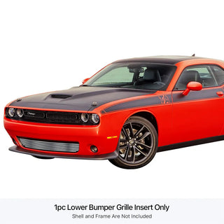 APS Polished SS Lower Billet Grille (FRONT): Dodge Challenger (15-23) w/o Adaptive Cruise