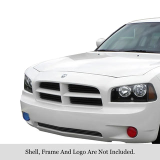 APS Black Stainless Lower Billet Grille: Dodge Charger 2006 - 2010
