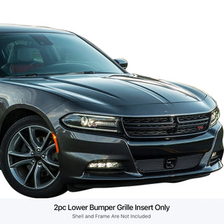 APS Black SS Lower Billet Grille (FRONT): Dodge Charger GT / SXT (15-23) w/ Adaptive Cruise