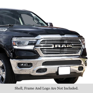 APS Black Stainless Lower Billet Grille (w/OUT Front Sensor): Ram 1500 2019 - 2024