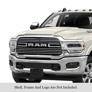 APS Black Stainless Lower Billet Grille (WITH Front Sensor): Ram 2500 & 3500 2019 - 2024