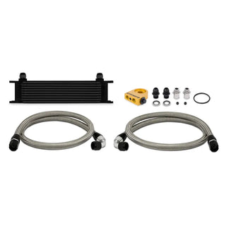 Mishimoto 10 Row Oil Cooler Thermostatic: UNIVERSAL Black