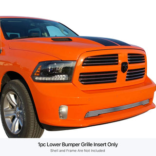 APS Polished Stainless Lower Billet Grille: Ram 1500 Sport & Express 2013 - 2018