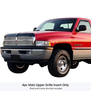 APS Polished Stainless Upper Billet Grille (Version 2): Dodge Ram 1994 - 2001