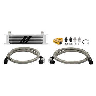 Mishimoto 10 Row Oil Cooler Thermostatic: UNIVERSAL Silver