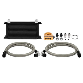 Mishimoto 19 Row Oil Cooler Thermostatic: UNIVERSAL Black
