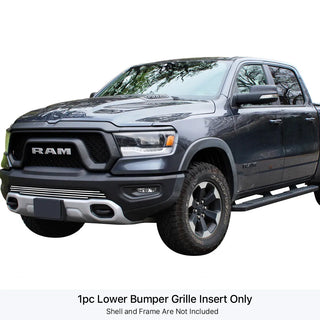 APS Polished Stainless Lower Billet Grille Rebel (w/OUT Sensor): Ram 1500 2019 - 2024