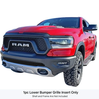 APS Black Stainless Lower Billet Grille (w/OUT Front Sensor): Ram 1500 2019 - 2024