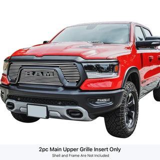 APS Polished Stainless Upper Billet Grille Rebel: Ram 1500 2019 - 2024