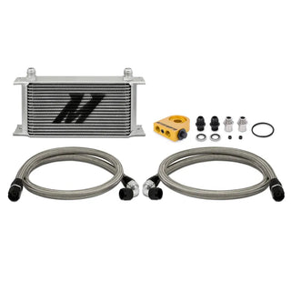 Mishimoto 19 Row Oil Cooler Thermostatic: UNIVERSAL Silver
