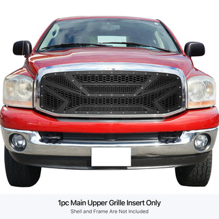 APS Stainless Upper Sheet Grille (Version 1): Dodge Ram 2006 - 2008