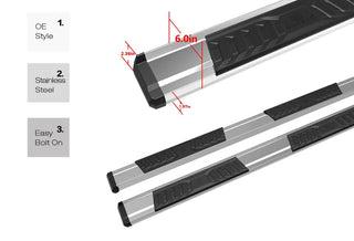 APS S Series Running Boards (Polished, Pair) Crew Cab: Dodge Ram 2009 - 2025 (1500, 2500 & 3500)