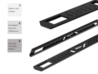 APS A Series Running Boards (Pair) Crew Cab: Dodge Ram 2009 - 2025 (1500, 2500 & 3500)