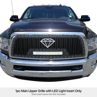 APS Stainless Upper Sheet Grille w/ LED's: Ram 2500 & 3500 2013 - 2018