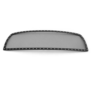 APS Black Stainless Upper Rivet Grille: Dodge	Ram 1500 2009 - 2012 (GR04LEH21H)