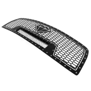 APS Stainless Upper Sheet Grille w/ LED's: Dodge	Ram 1500 2009 - 2012