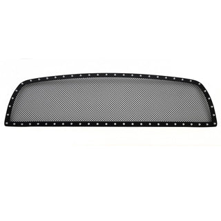 APS Black Stainless Upper Rivet Grille: Dodge	Ram 1500 2009 - 2012 (GR04LEA69H)