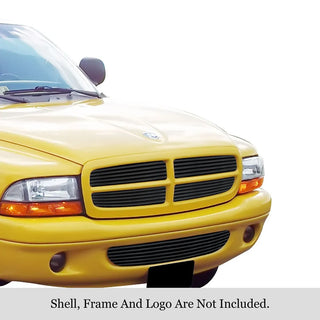 APS Black Stainless Billet Grilles (Upper & Lower): Dodge Dakota & Durango 1997 - 2004