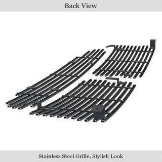 APS Black Stainless Billet Grilles (Upper & Lower): Dodge Dakota & Durango 1997 - 2004