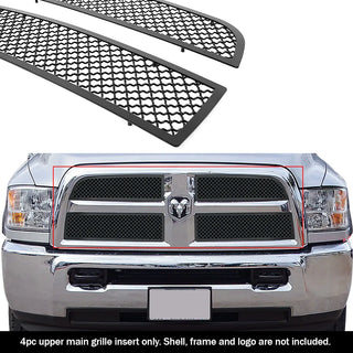 APS Black Stainless Upper Mesh Grille: Ram 2500 & 3500 2013 - 2018