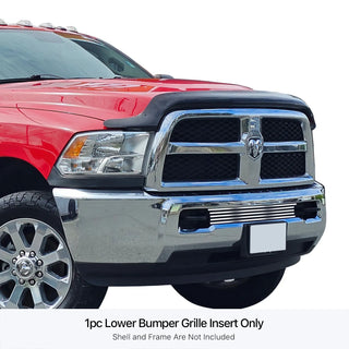 APS Polished Stainless Lower Billet Grille (Tow Hook Show): Dodge Ram 2010 - 2018 (2500 & 3500)