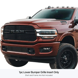 APS Black Stainless Lower Billet Grille: Ram 2500 & 3500 2019 - 2024