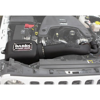 Banks Ram-Air Cold Air Intake Oiled Filter (F&R): Jeep Wrangler JL / Gladiator JT 2018-26 3.6L