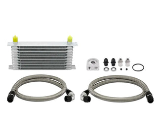 Mishimoto 10 Row Oil Cooler Non-Thermostatic: UNIVERSAL Silver