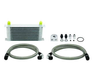 Mishimoto 10 Row Oil Cooler Non-Thermostatic: UNIVERSAL Silver