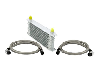 Mishimoto 10 Row Oil Cooler Non-Thermostatic: UNIVERSAL Silver
