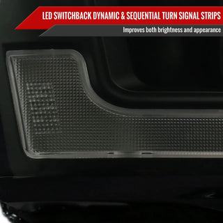 Spec D Projector Halo Headlights (Smoke w/ Sequential LED Signal): Ram 2500 & 3500 2019 - 2024