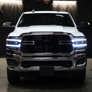 Spec D Projector Halo Headlights (Smoke w/ Sequential LED Signal): Ram 2500 & 3500 2019 - 2024