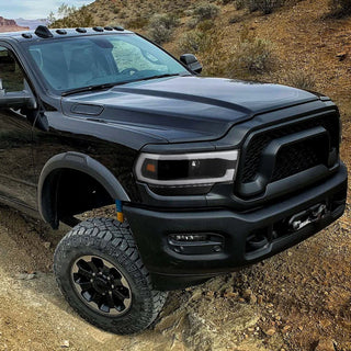 Spec D Projector Halo Headlights (Matte Black): Ram 2500 & 3500 2019 - 2024