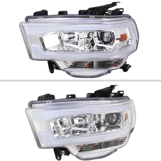 Spec D Projector Halo Headlights (Chrome): Ram 2500 & 3500 2019 - 2024