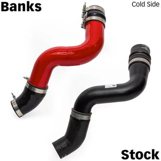 Banks Power Boost Tube Kit 3.5in (F&R): RAM 2500/3500 2019-2026 6.7L Cummins Red