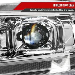 Spec D Projector Halo Headlights (Chrome w/ Sequential LED Signal): Ram 2500 & 3500 2019 - 2024
