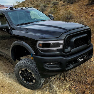 Spec D Projector Halo Headlights (Black): Ram 2500 & 3500 2019 - 2024