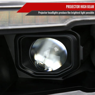 Spec D Projector Halo Headlights (Black w/ Sequential Turn Signal): Ram 1500 2019 - 2024