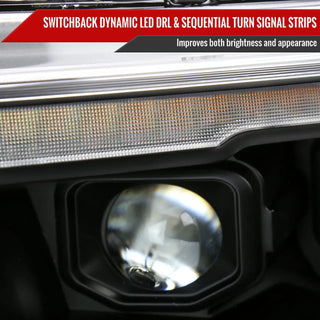 Spec D Projector Halo Headlights (Black w/ Sequential Turn Signal): Ram 1500 2019 - 2024