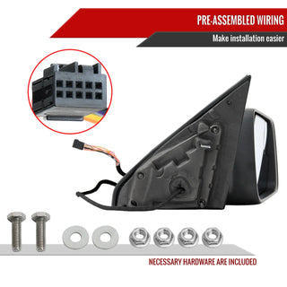 Spec D Passenger Mirror w/ Turn & Puddle Light (PASS): Ram 1500 (19-24) - Black
