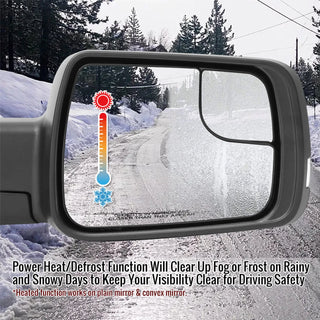 Spec D Passenger Mirror w/ Turn & Puddle Light (PASS): Ram 1500 (19-24) - Black