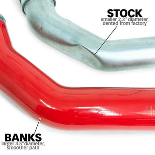 Banks Power Boost Tube Upgrade Kit 3.5in Raw Left Cold Side (FRONT): 13-18 RAM 2500/3500 6.7L Cummins