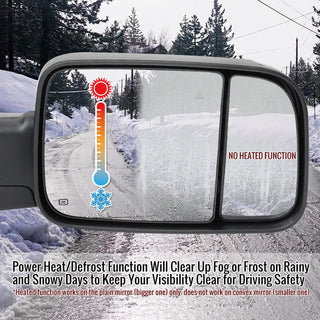 Spec D Passenger Mirror w/ Turn & Puddle Light (PASSENGER): Ram 2500 / 3500 (19-26) - Black