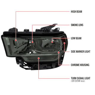 Spec D OEM Style Fog Lights (Smoke): Ram 2500 & 3500 2019 - 2024