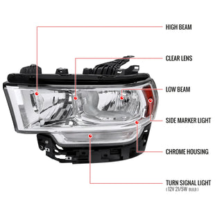 Spec D OEM Style Fog Lights (Clear): Ram 2500 & 3500 2019 - 2024