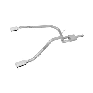 Gibson Dual Split Cat-Back Perf Exhaust MWA Muffler SS Tips (REAR): RAM 1500 2014-2016 3.0L EcoDiesel